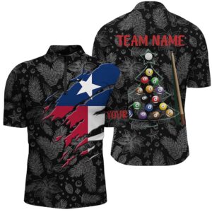 Merry Christmas Texas Flag Billiard Jersey Shirts…