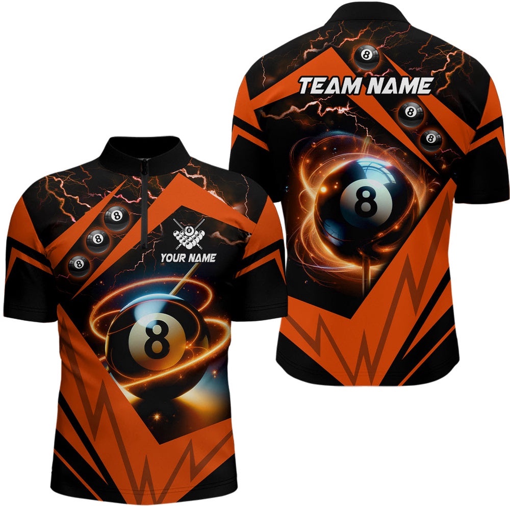 Orange 8 Ball Pool Billiard Jersey Custom Billiard Jersey Shirts Team League Billiard Shirts, Personalized Billiard Team Jersey Shirt Orange 8 Ball Pool Billiard Jersey Custom Billiard Jersey Shirts Team League Billiard Shirts, Personalized Billiard Team Jersey Shirt