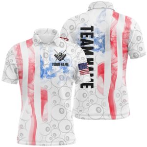 Personalized Vintage Smoke White US Flag Billiards…