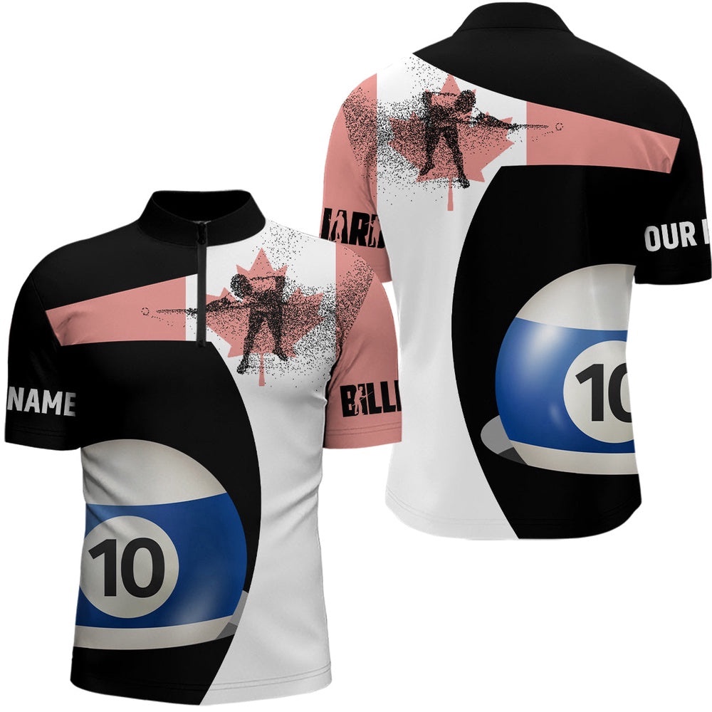 Personalzied Canadian Flag 10 Ball Billiard 3D Jersey Shirts, Custom 10 Ball Pool Jerseys, Personalized Billiard Team Jersey Shirt Personalzied Canadian Flag 10 Ball Billiard 3D Jersey Shirts, Custom 10 Ball Pool Jerseys, Personalized Billiard Team Jersey Shirt