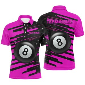 Pink 8 Ball Pool Billiard Polo Polo…