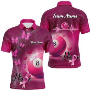 Pink 8 Ball Pool Billiard Shirts Custom…