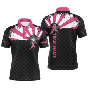 Pink Breast Cancer Awareness Shirt, Custom Polo…