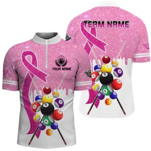 Pink Ribbon Billiard Balls Breast Cancer Awareness…