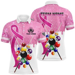 Pink Ribbon Billiard Balls Breast Cancer Awareness…