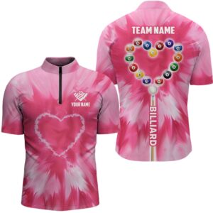Pink Tie Dye With Heart Billiard Valentines…