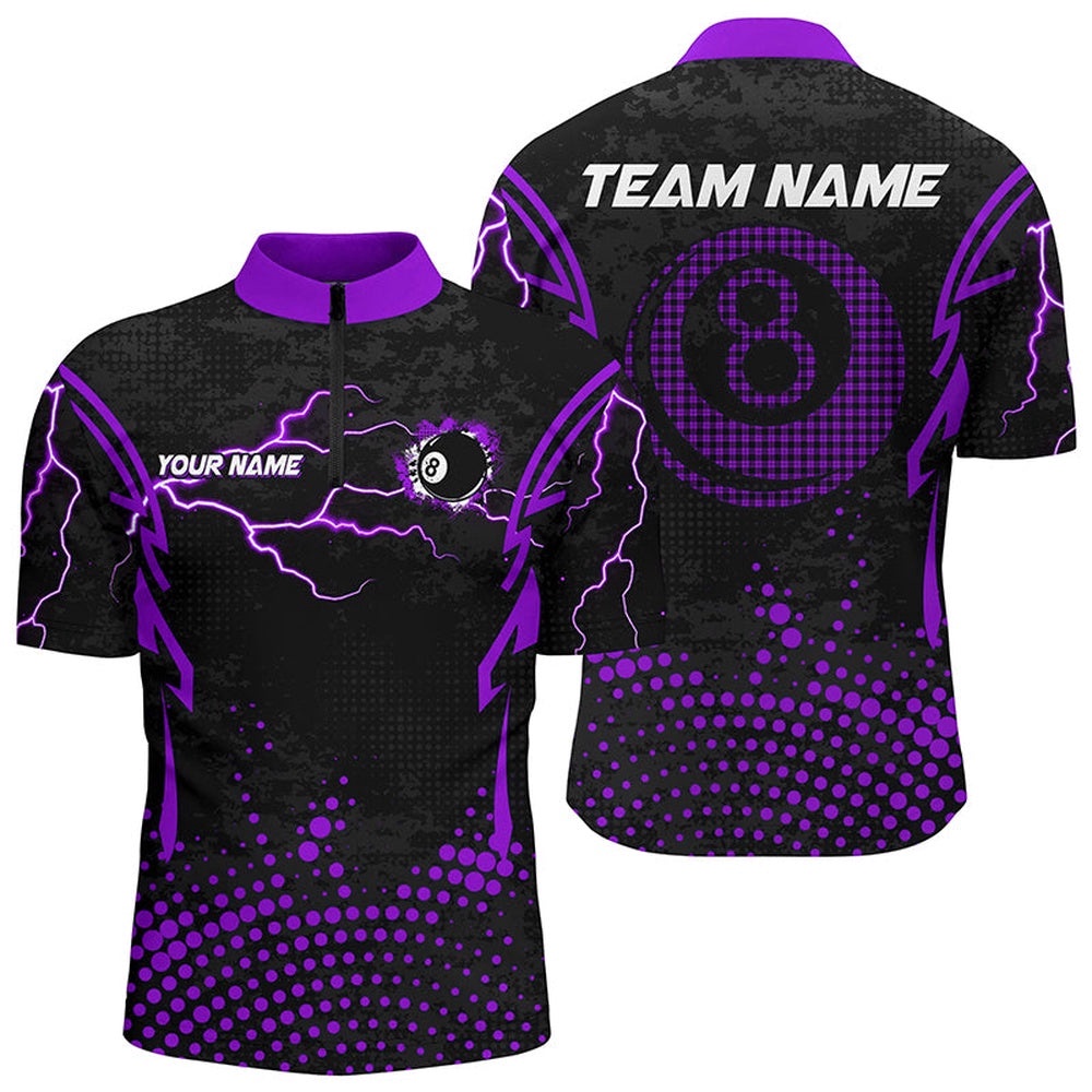 Purple 8 Ball Point 3D Billiard Jersey Shirts Best Custom Billiards Apparel Clothing, Personalized Billiard Team Jersey Shirt Purple 8 Ball Point 3D Billiard Jersey Shirts Best Custom Billiards Apparel Clothing, Personalized Billiard Team Jersey Shirt
