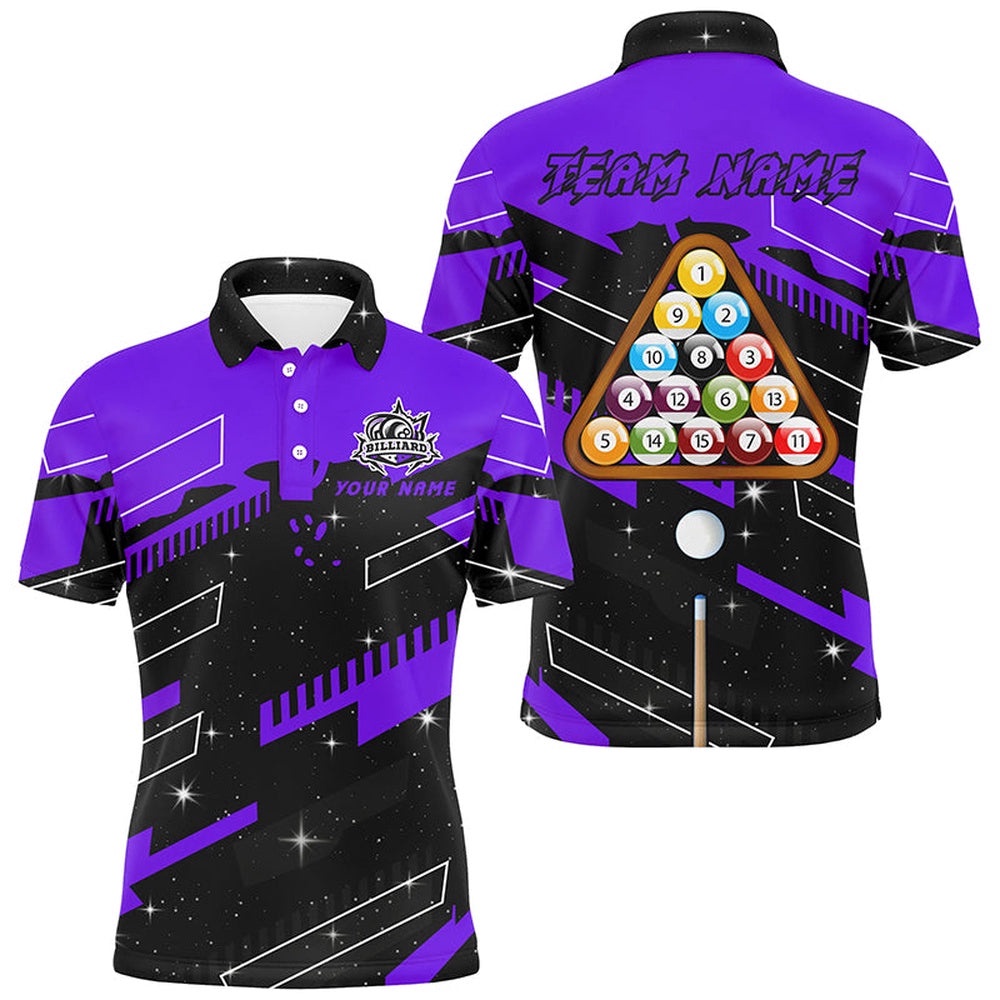 Purple 8 Ball Pool Polo Billiard Shirts Custom 8 Ball Billiard Team Shirts, Personalized Billiard Polo Shirt Purple 8 Ball Pool Polo Billiard Shirts Custom 8 Ball Billiard Team Shirts, Personalized Billiard Polo Shirt