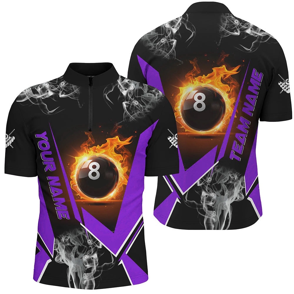 Purple Billiard Jersey Flame 8 Ball Pool Custom Billiard Shirts Team League Billiard Uniform, Personalized Billiard Team Jersey Shirt Purple Billiard Jersey Flame 8 Ball Pool Custom Billiard Shirts Team League Billiard Uniform, Personalized Billiard Team Jersey Shirt