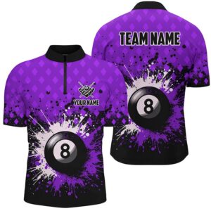 Purple Grunge 8 Ball Pool Billiards Jersey…