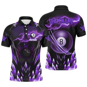Purple Icy Lightning 8 Ball Pool Polo…