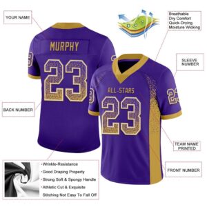 Purple Old Gold White Mesh Drift Fashion Football Jersey Personalized Football Jersey Football Team Jersey Football Outfits 3 fywnp9.jpg