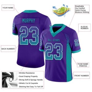 Purple Teal White Mesh Drift Fashion Football Jersey Personalized Football Jersey Football Team Jersey Football Outfits 3 evczro.jpg