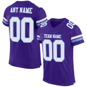 Purple White Light Blue Mesh Authentic Football…
