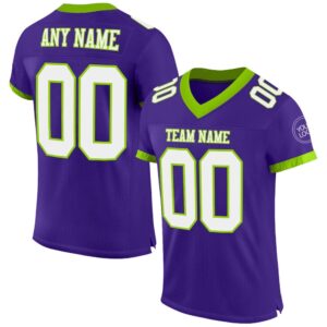 Purple White Neon Green Mesh Authentic Football…