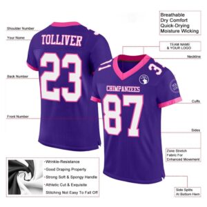 Purple White Pink Mesh Authentic Football Jersey Personalized Football Jersey Football Team Jersey Football Outfits 2 eogkz3.jpg