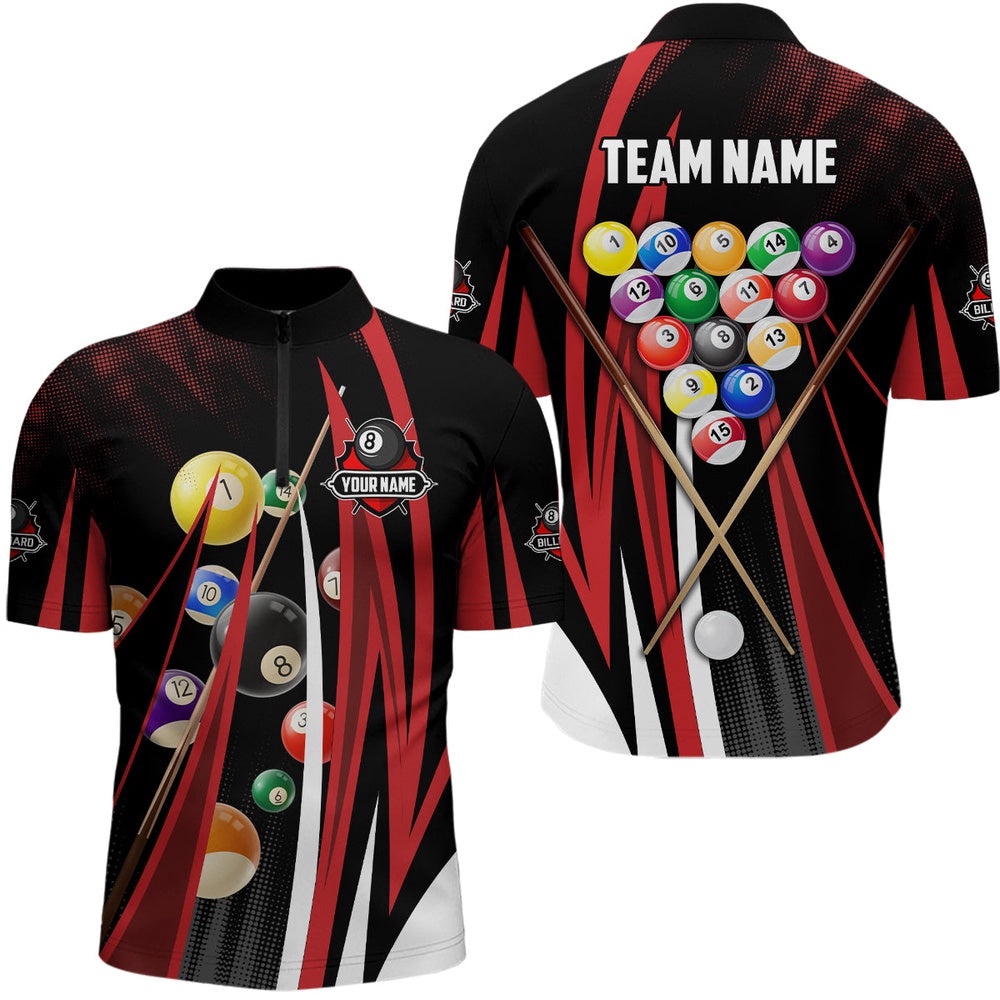 Red 3D Billiard Balls Jersey Shirts Custom Pool League Billiard Jerseys Shirts, Personalized Billiard Team Jersey Shirt Red 3D Billiard Balls Jersey Shirts Custom Pool League Billiard Jerseys Shirts, Personalized Billiard Team Jersey Shirt