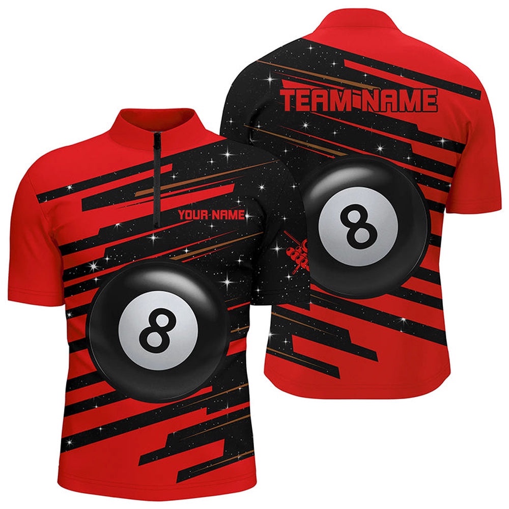 Red 8 Ball Pool Billiard Jerseys Jersey Shirts Custom Team League Billiard Shirts, Personalized Billiard Team Jersey Shirt Red 8 Ball Pool Billiard Jerseys Jersey Shirts Custom Team League Billiard Shirts, Personalized Billiard Team Jersey Shirt