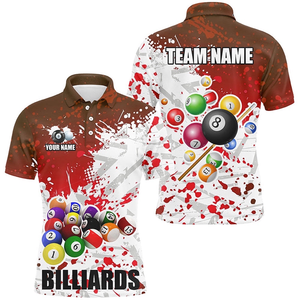 Red Billiard Balls Paint Splash Billiard Shirts, 3D Billiard Jerseys Attire, Personalized Billiard Team Jersey Shirt Red Billiard Balls Paint Splash Billiard Shirts, 3D Billiard Jerseys Attire, Personalized Billiard Team Jersey Shirt