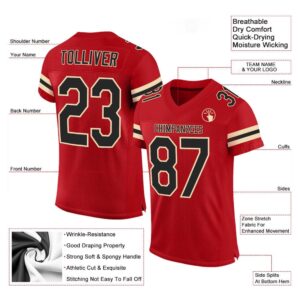 Red Black Cream Mesh Authentic Football Jersey Personalized Football Jersey Football Team Jersey Football Outfits 2 ykx9r3.jpg