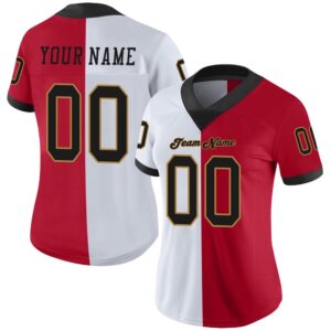 Red Black White Mesh Split Fashion Football Jersey Personalized Football Jersey Football Team Jersey Football Outfits 2 eb1mtw.jpg
