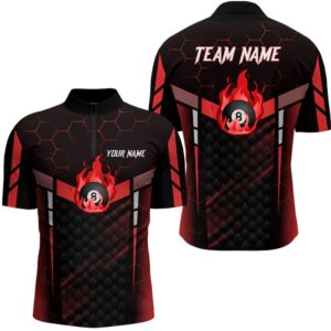 Red Fire 8 Ball Billiard 3D Jersey…