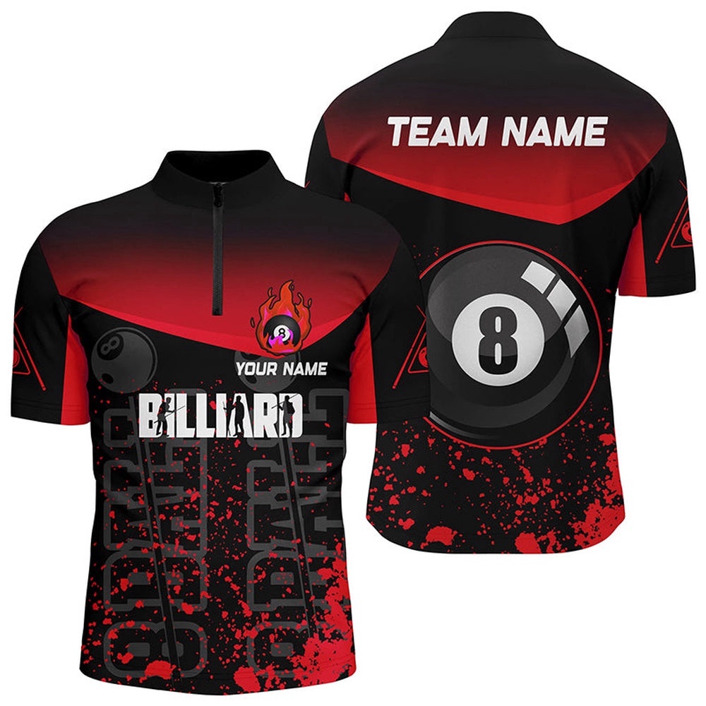 Red Fire 8 Ball Pool Custom 8 Ball Billiard Team Shirts, Personalized Billiard Team Jersey Shirt Red Fire 8 Ball Pool Custom 8 Ball Billiard Team Shirts, Personalized Billiard Team Jersey Shirt