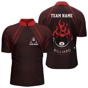 Red Fire 8 Ball Pool Jersey Shirts,…