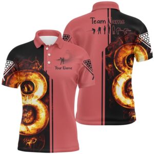 Red Fire 8 Pool Ball 3D Polo…