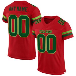 Red Green Neon Green Mesh Authentic Football…