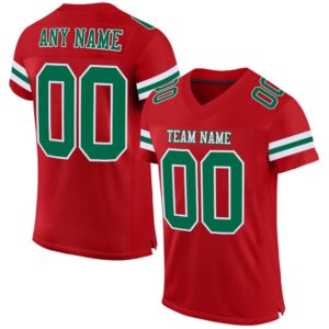 Red Kelly Green White Mesh Authentic Football…