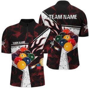 Red Smoke Billiard Jersey Jersey Shirt, Billiard…