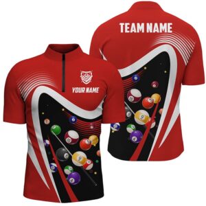 Red Sport Billiard Balls 3D Jersey Shirts,…