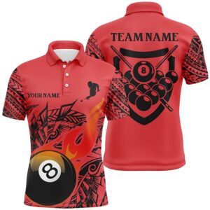 Red Tribal 8 Ball Flame Billiard 3D…