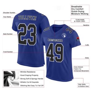 Royal Black White Mesh Authentic Football Jersey Personalized Football Jersey Football Team Jersey Football Outfits 2 h4ytxn.jpg