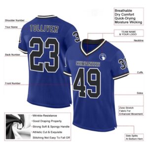 Royal Black White Mesh Authentic Throwback Football Jersey Personalized Football Jersey Football Team Jersey Football Outfits 2 vo80d3.jpg
