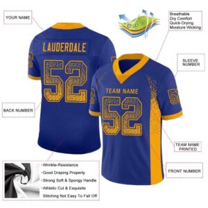 Royal Gold Navy Mesh Drift Fashion Football Jersey Personalized Football Jersey Football Team Jersey Football Outfits 3 wzbsqc.jpg