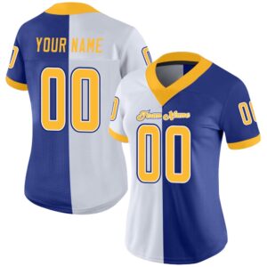 Royal Gold White Mesh Split Fashion Football Jersey Personalized Football Jersey Football Team Jersey Football Outfits 2 odmxf5.jpg