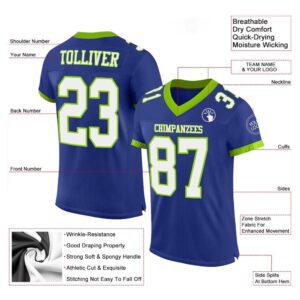 Royal White Neon Green Mesh Authentic Football Jersey Personalized Football Jersey Football Team Jersey Football Outfits 2 avosrx.jpg
