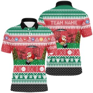 Santa Playing Billiard Full Printing Polo Shirts…