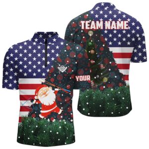 Santa Usa Flag Billiard Jersey Shirt Best…