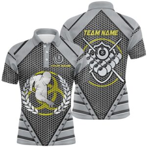 Silver Billiard Ball Polo Shirts, Custom Billiard…