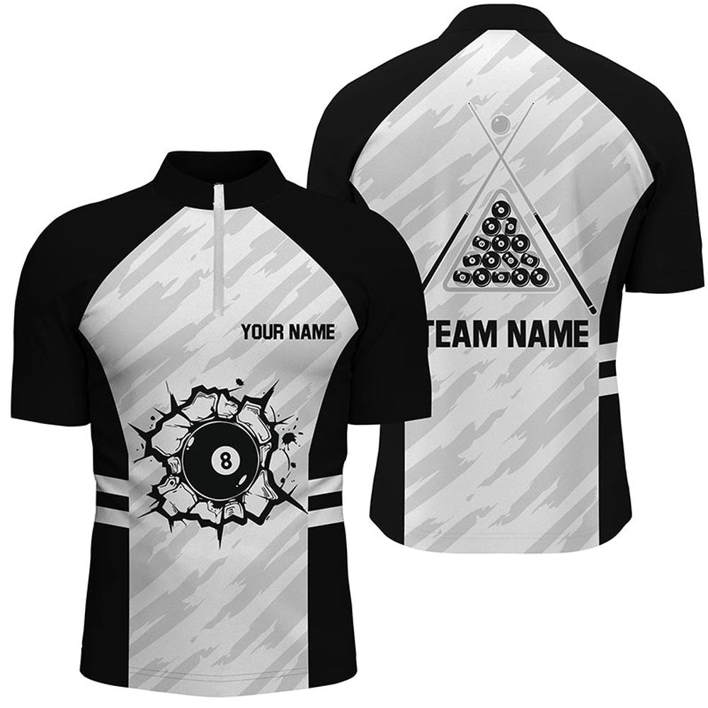 Sport Billiard 8 Ball 3D Jersey Shirts, Custom Billiard 8 Ball Pool Team Jerseys, Personalized Billiard Team Jersey Shirt