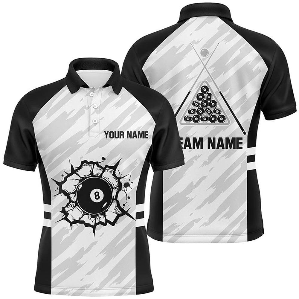 Sport Billiard 8 Ball 3D Polo Shirts, Custom Billiard 8 Ball Pool Team Polo, Personalized Billiard Polo Shirt Sport Billiard 8 Ball 3D Polo Shirts, Custom Billiard 8 Ball Pool Team Polo, Personalized Billiard Polo Shirt