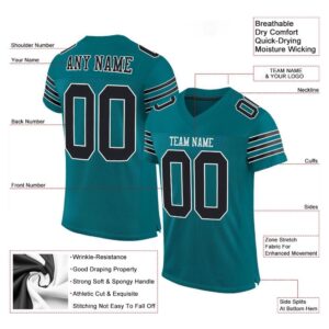 Teal Black White Mesh Authentic Football Jersey Personalized Football Jersey Football Team Jersey Football Outfits 2 remcgd.jpg