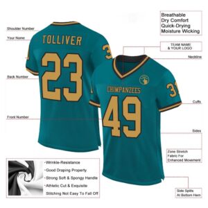 Teal Old Gold Black Mesh Authentic Throwback Football Jersey Personalized Football Jersey Football Team Jersey Football Outfits 2 bomixi.jpg