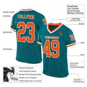 Teal Orange White Mesh Authentic Throwback Football Jersey Personalized Football Jersey Football Team Jersey Football Outfits 2 fllkav.jpg