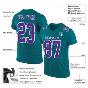 Teal Purple White Mesh Authentic Football Jersey Personalized Football Jersey Football Team Jersey Football Outfits 2 vkkzdp.jpg