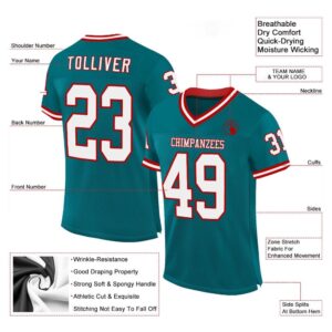 Teal White Red Mesh Authentic Throwback Football Jersey Personalized Football Jersey Football Team Jersey Football Outfits 2 y0drt2.jpg