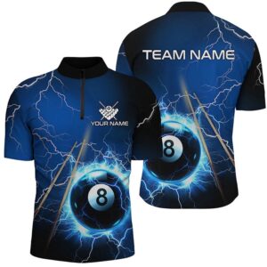 Thunder Lighting Blue 8 Ball Billiards Jersey…